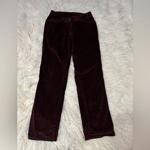 HATCH maternity burgundy corduroy pants size 0 stretchy back straight leg